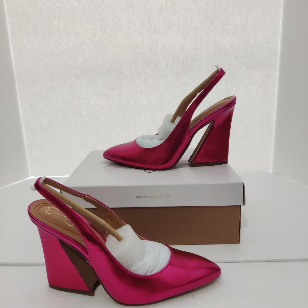 Jessica Simpson Jiles2 Metallic Slingback Pumps